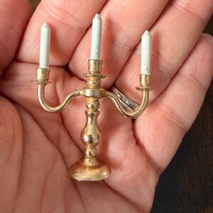 It’s a Brooch!! Miniature Golden Candelabra brooch!!!